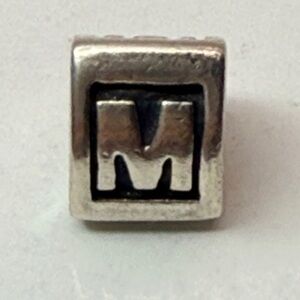 Pandora Letter M Alphabet Charm Sterling Silver ALE 925 Initial Bead